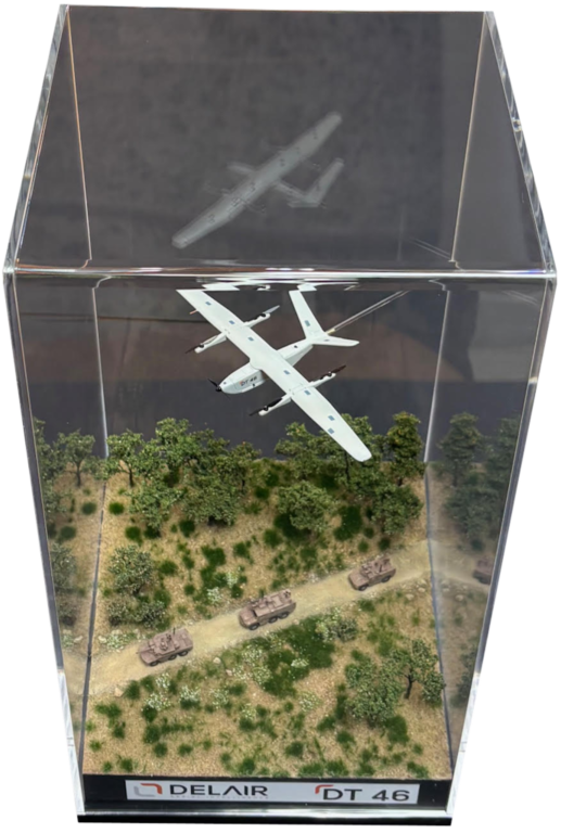 maquette drone Delair DT-46 en action